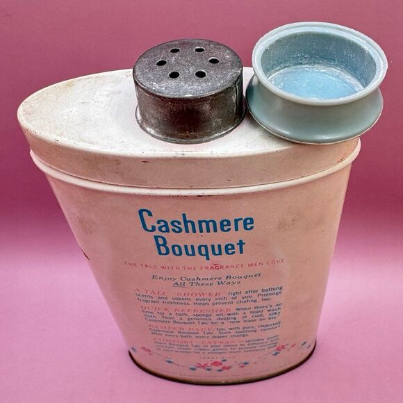 CASHMERE BOUQUET Vintage Talcum Powder Tin (Bx 3) - Picture 3 of 9